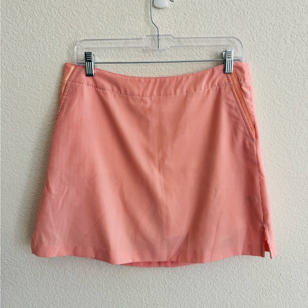 2 Lady Hagan pinstripe, Golf skirt, size 8 blue and white peach and white - Picture 2 of 12